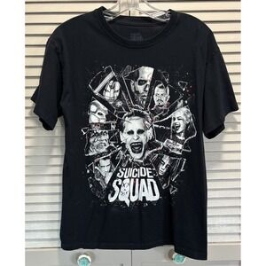 Suicide Squad Characters Graphic Print Tshirt Black/White Size M DC Comic